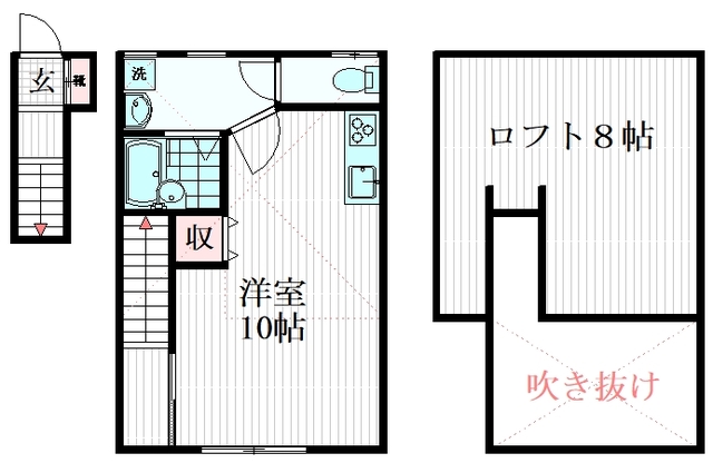 アヴィオ都立大学202の間取り