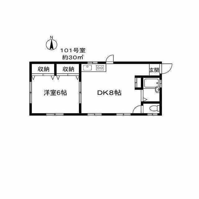 古瀬ハイツ101の間取り