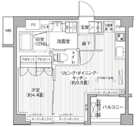 シティカレント目黒学芸大学202の間取り