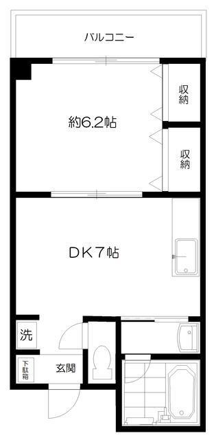 いしおかビル中央305号室の間取り