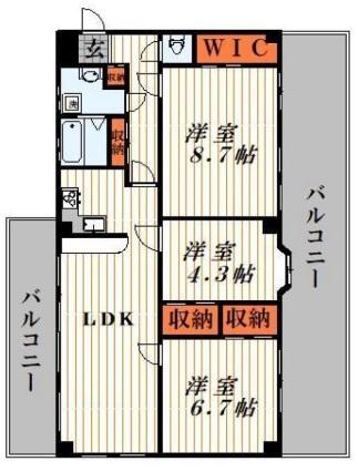 グランシャレー３０３の間取り