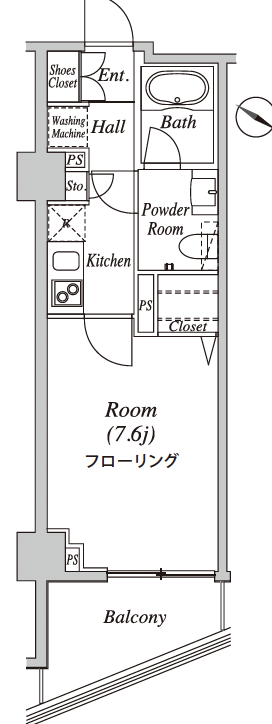 グレイスコート目黒417の間取り