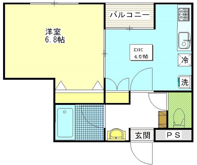 アディレーク武蔵小山402の間取り