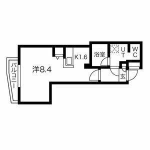 スパシエソリデ目黒307の間取り