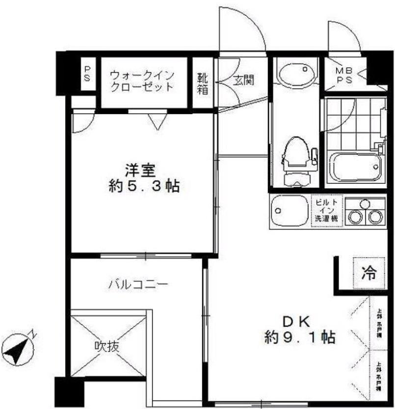 ガーデンクオーレ恵比寿303の間取り