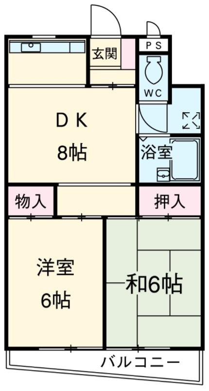 ユニーブル上馬103の間取り