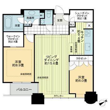 青山パークタワー1608の間取り