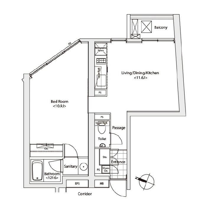 カスタリア渋谷櫻丘601の間取り
