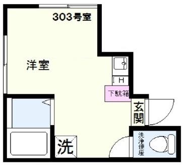 チャルテ三宿303の間取り