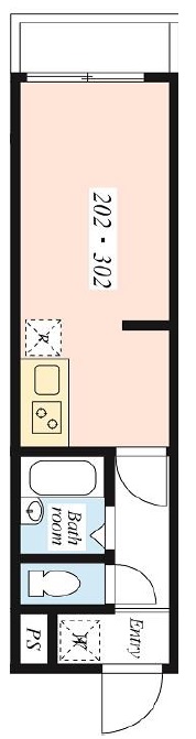 恵比寿パークサイドヒルズ302の間取り