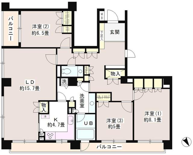 テラス笄町202の間取り