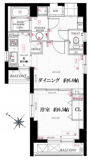 エクセルシオール初台205の間取り