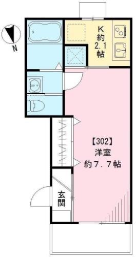 カーサグローヴ302の間取り