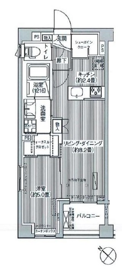 シティカレント目黒学芸大学　２０４号室207の間取り