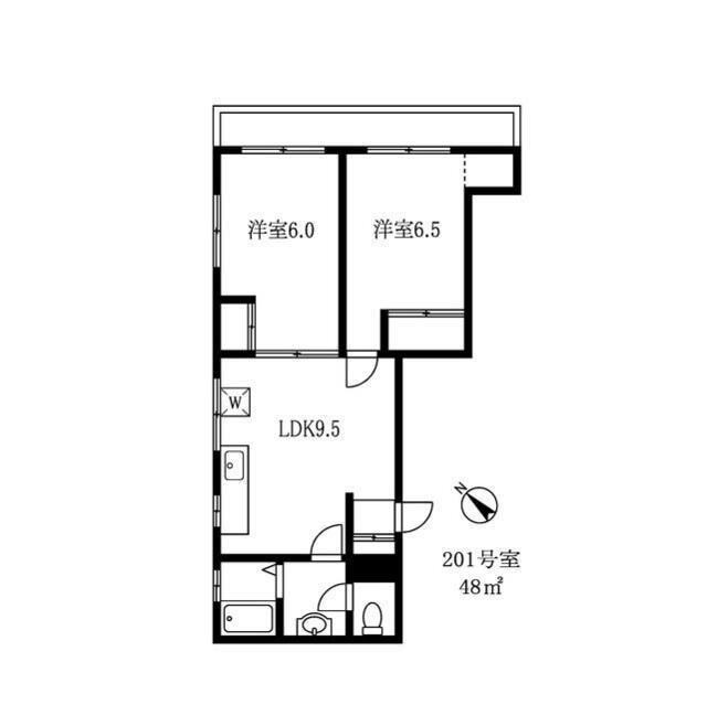 高木ビル201の間取り