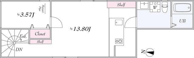 ＣＯＣＯＨＡ　都立大303の間取り