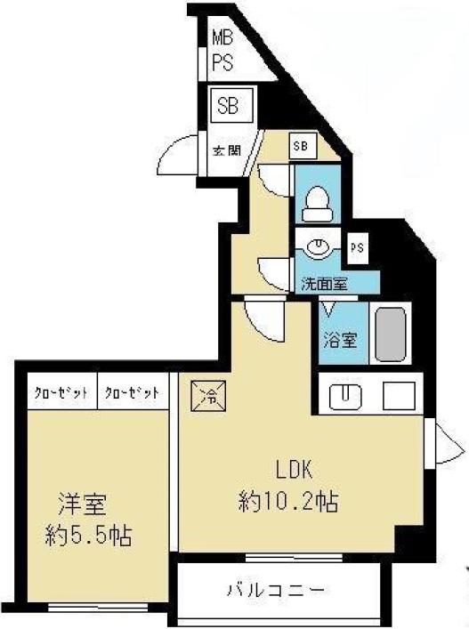 パレホームズ都立大学5階の間取り