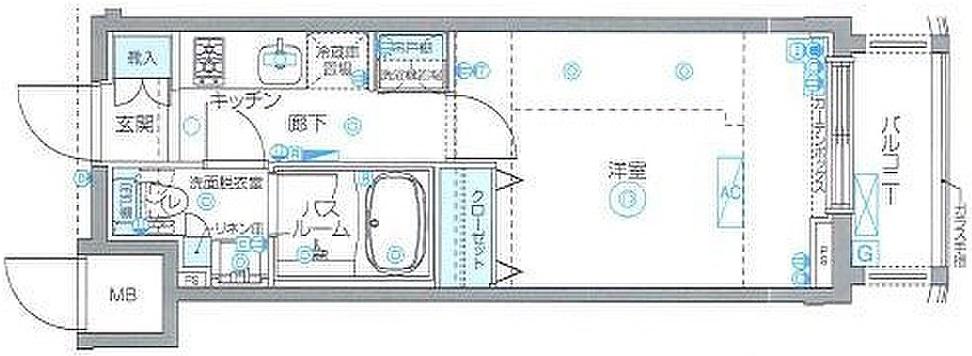 ZOOM 恵比寿602の間取り