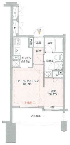 グラーサ渋谷松濤405の間取り