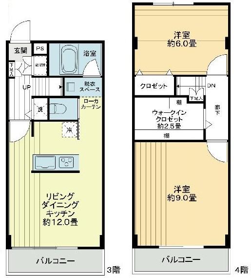 シャンボール松涛304の間取り