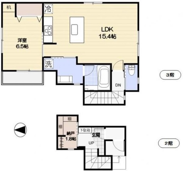 Ｐｒｉｍｏ　Ｐａｓｓｏ北沢　３階301の間取り