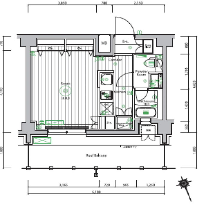 メイクスデザイン三宿402の間取り