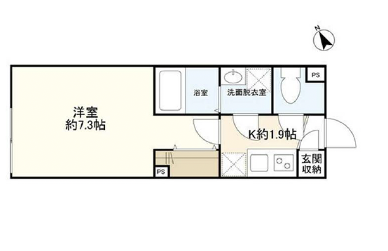 ウェルスクエアイズム世田谷用賀203の間取り