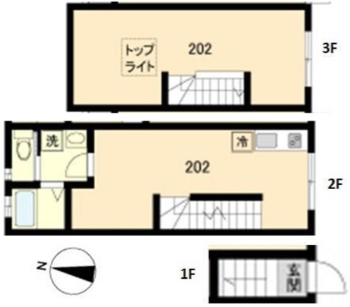 ＧU寓（祐天寺）202の間取り