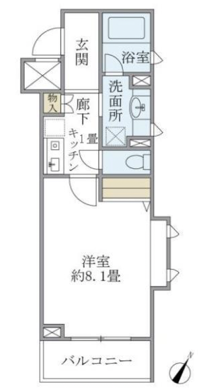 ティアラ三軒茶屋104の間取り