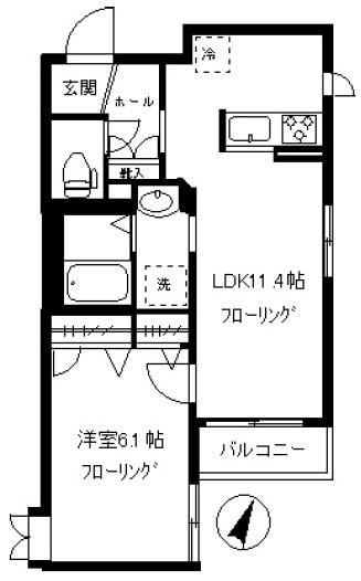 碑の館203の間取り