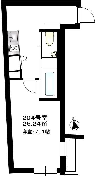 ｂ’ＣＡＳＡ　Ｅｂｉｓｕ204の間取り