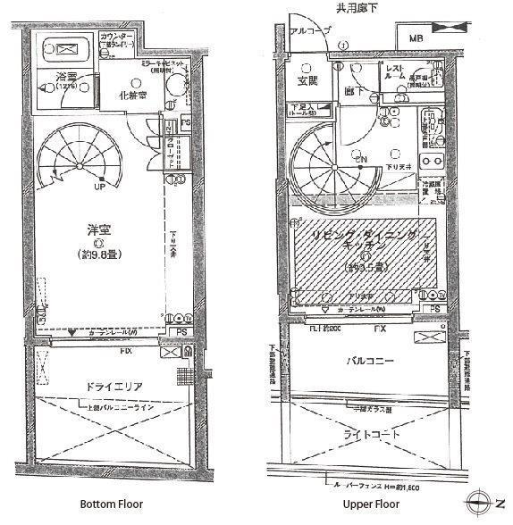 ピアース西麻布306の間取り