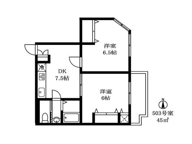 ＳＫＹマンション503の間取り