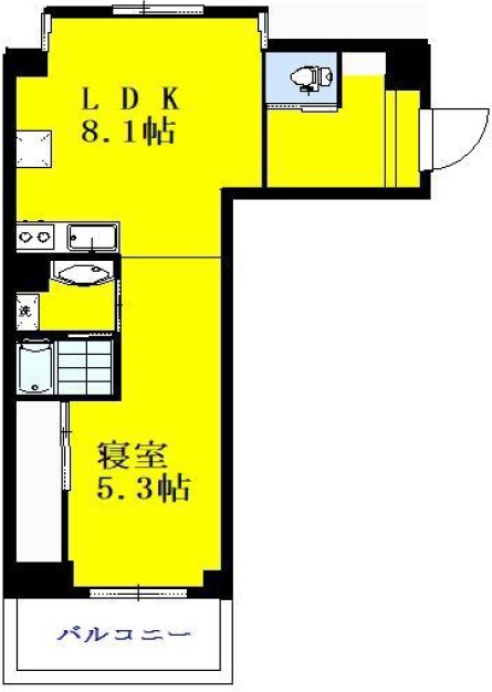 スターファイブ三軒茶屋403の間取り