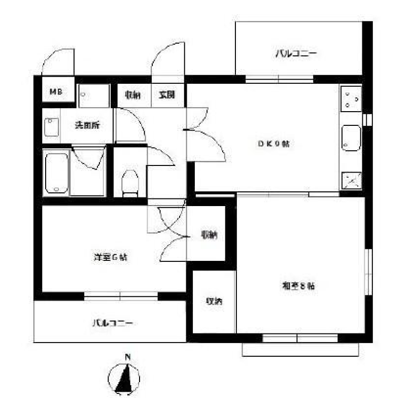 ヴェリタス用賀301の間取り