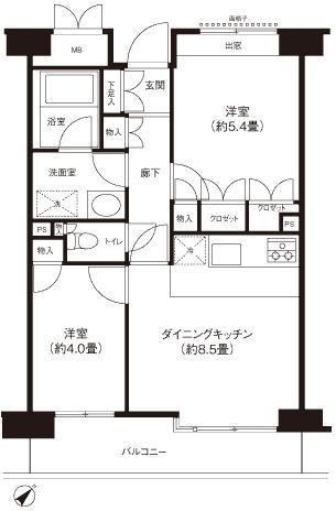 ステラメゾン武蔵小山606の間取り