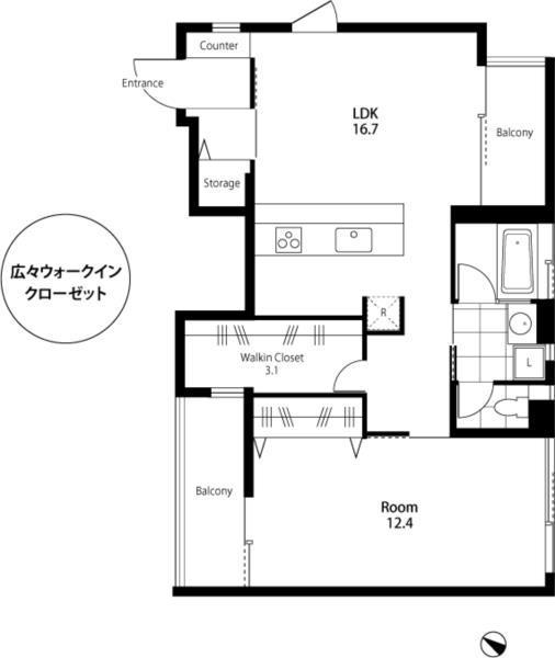 シード花房山S-408の間取り