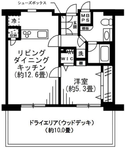 マンション第二恵比寿苑３１７号室の間取り