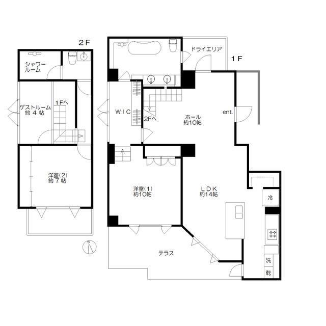 Ｖｉｌｌａ　ＩＳＩＳ　南青山C103の間取り