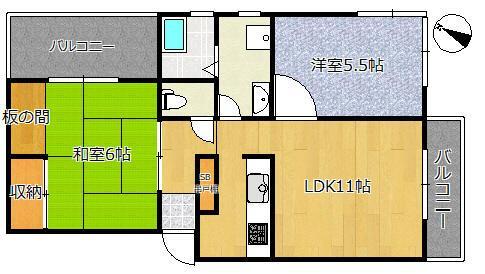 メゾン西原Ｋ202の間取り