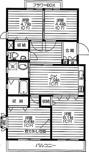 世田谷グリーンハイツ3Rの間取り