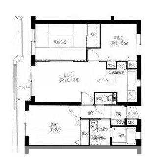 プリオール多摩川103の間取り