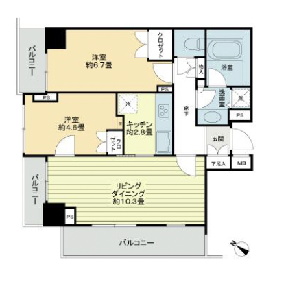 パルテール目黒青葉台1204の間取り