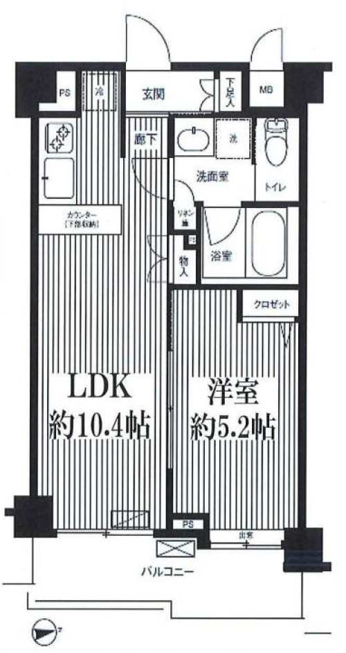 シャンドール目黒　302の間取り