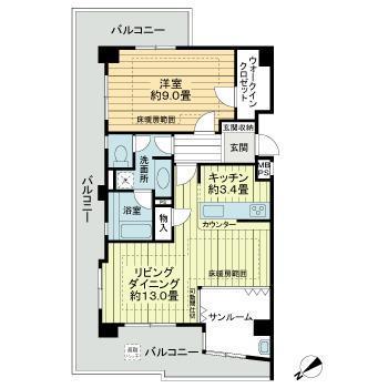 ライオンズマンション代々木上原ガーデン0301の間取り