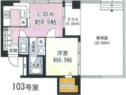 ホームズ高輪台103の間取り