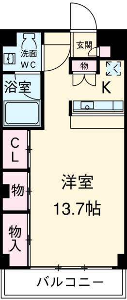 カスタリア目黒鷹番(旧イプセ目黒鷹番)103の間取り