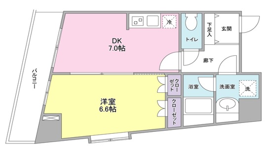 コンフォリア池尻403の間取り