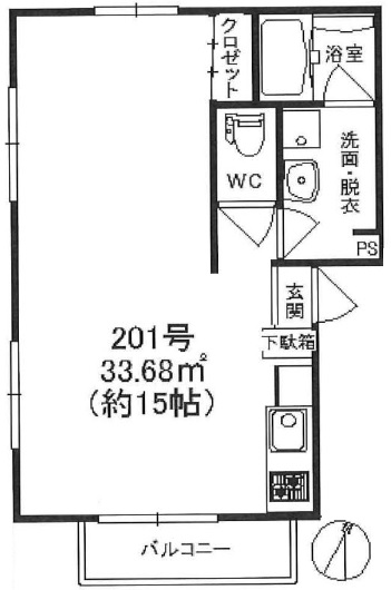 ビション三軒茶屋Ⅱ202の間取り