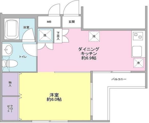 ル カルデニア303の間取り